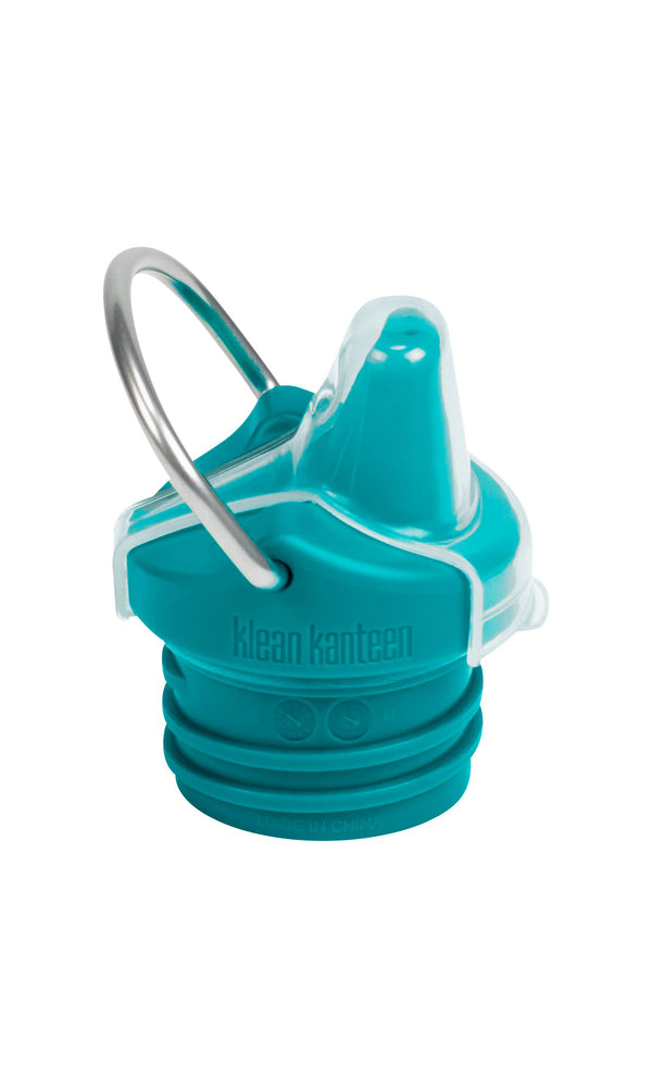 Låg i BPA-fri plastik, Sippy, Teal - passer til alle Kid Kanteen Classic flasker